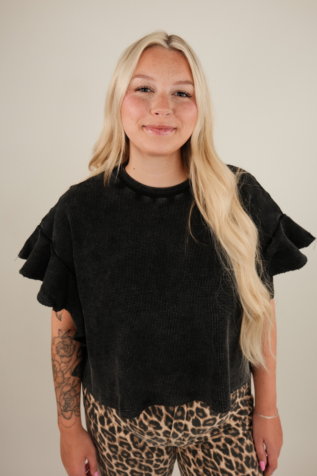 Dusty Trails Waffle Knit Crop