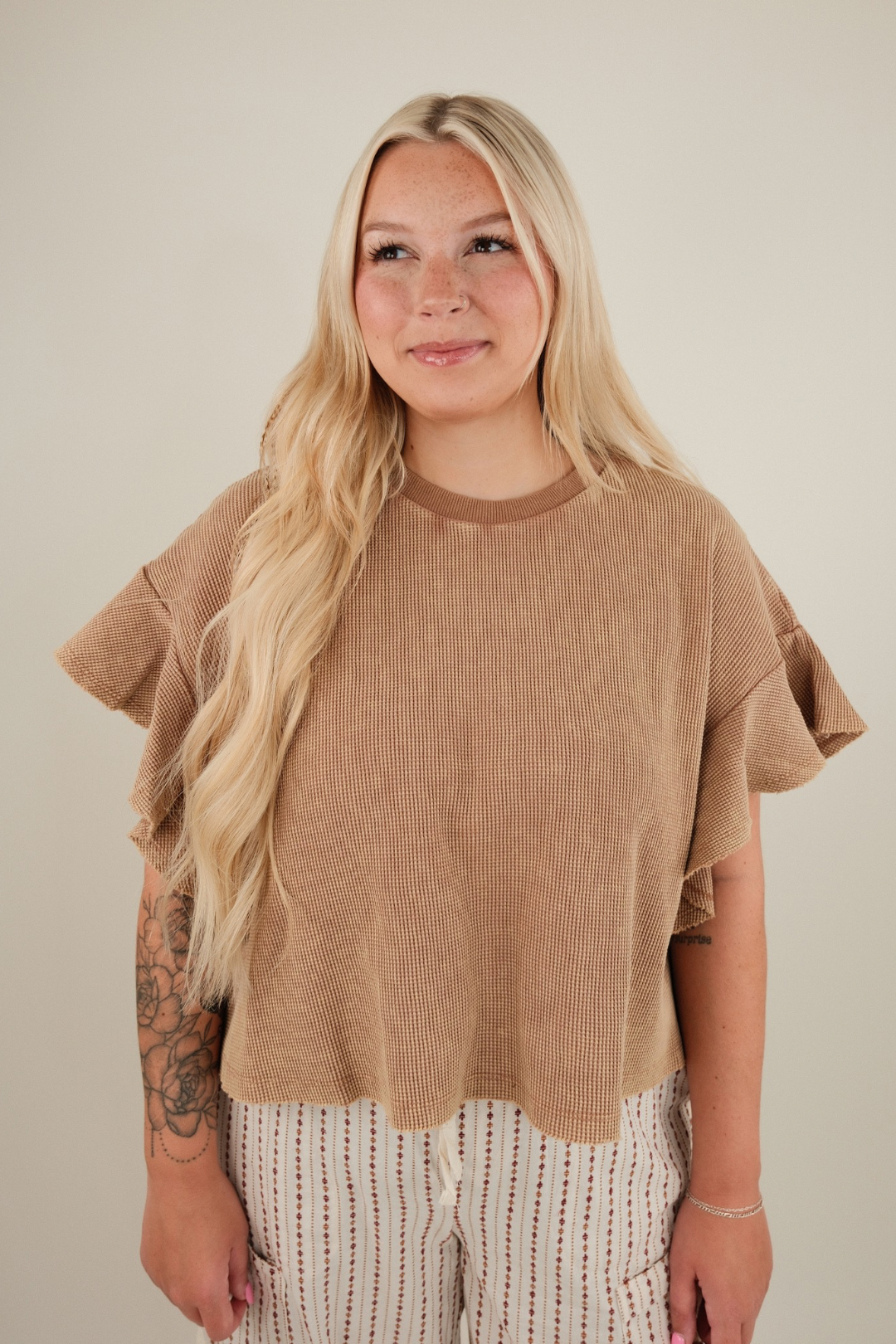 Dusty Trails Waffle Knit Crop