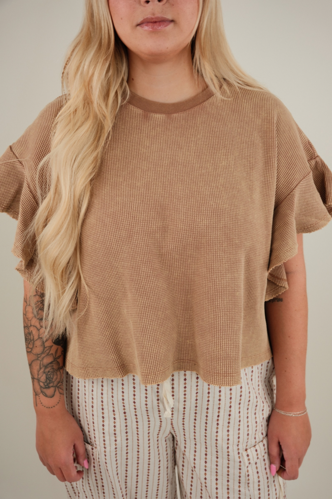 Dusty Trails Waffle Knit Crop