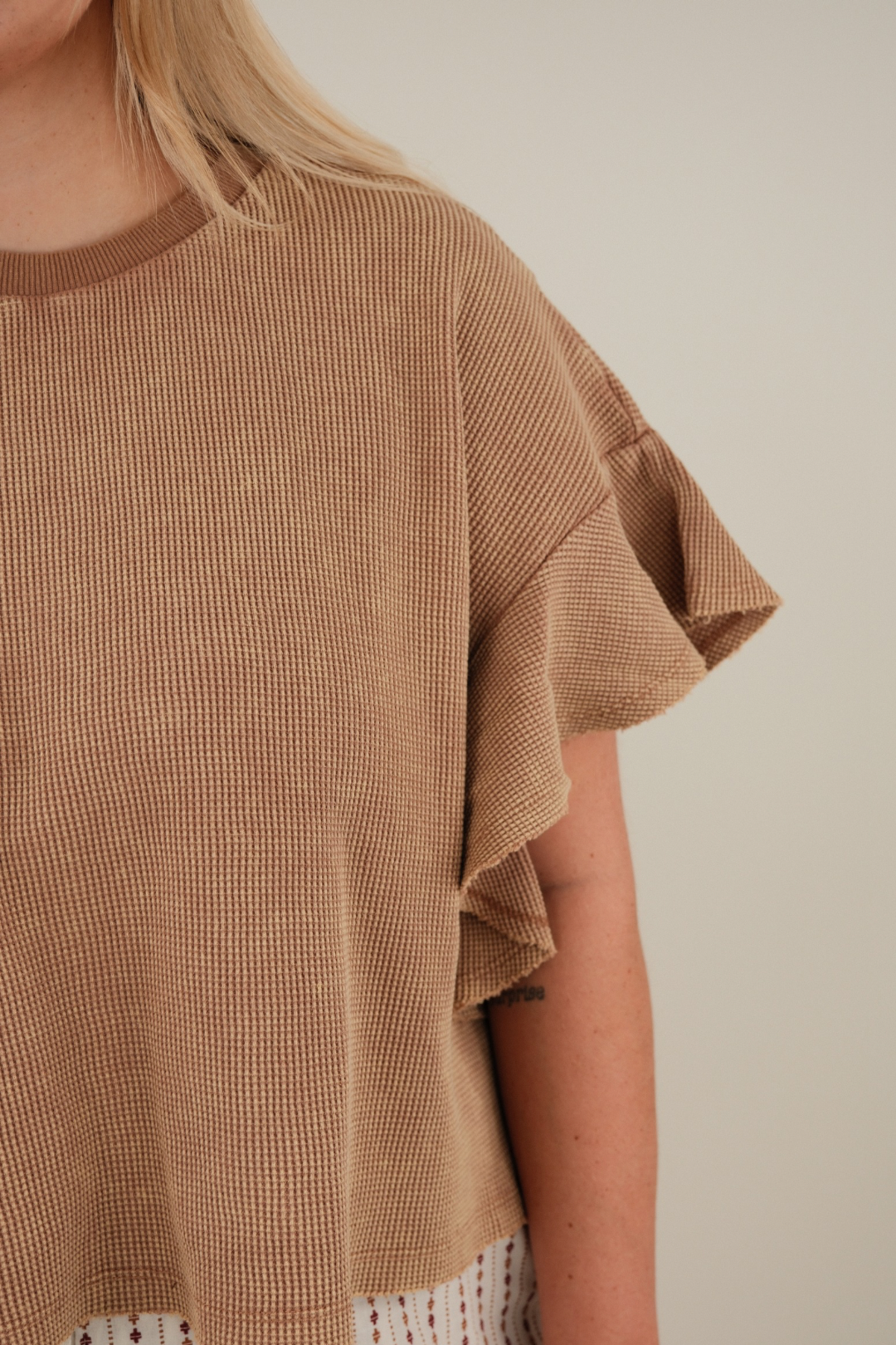 Dusty Trails Waffle Knit Crop