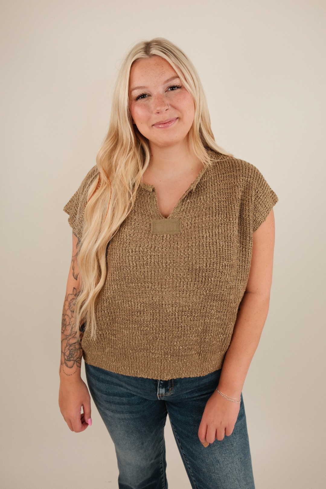Mesa Notched Knit Crop