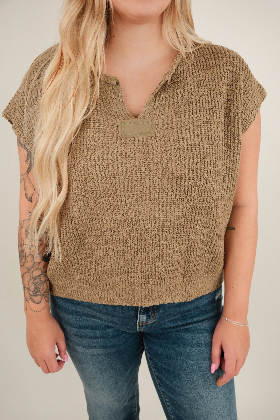 Mesa Notched Knit Crop