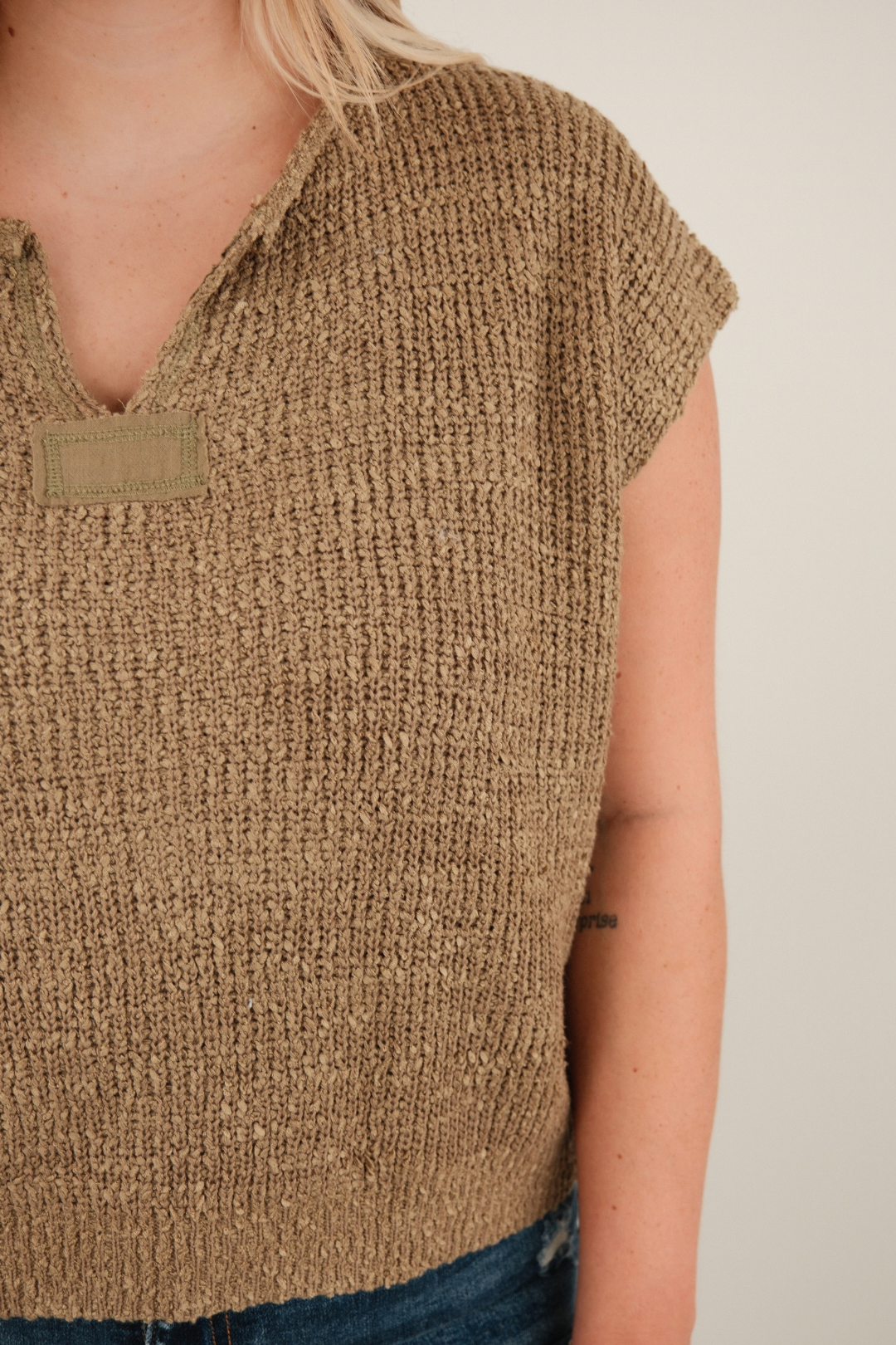 Mesa Notched Knit Crop