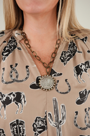 Lone Star Bronze Buffalo Necklace - One-of-a-Kind, Handmade in Texas