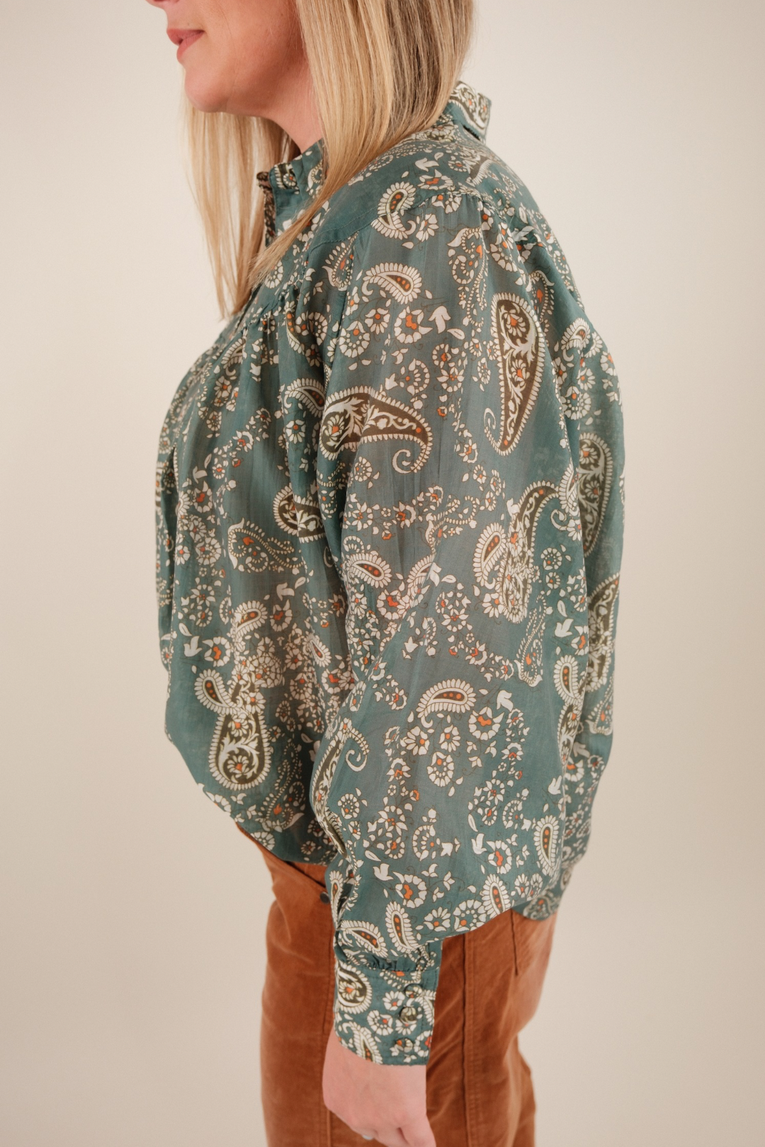 Turquoise Sky Paisley Blouse