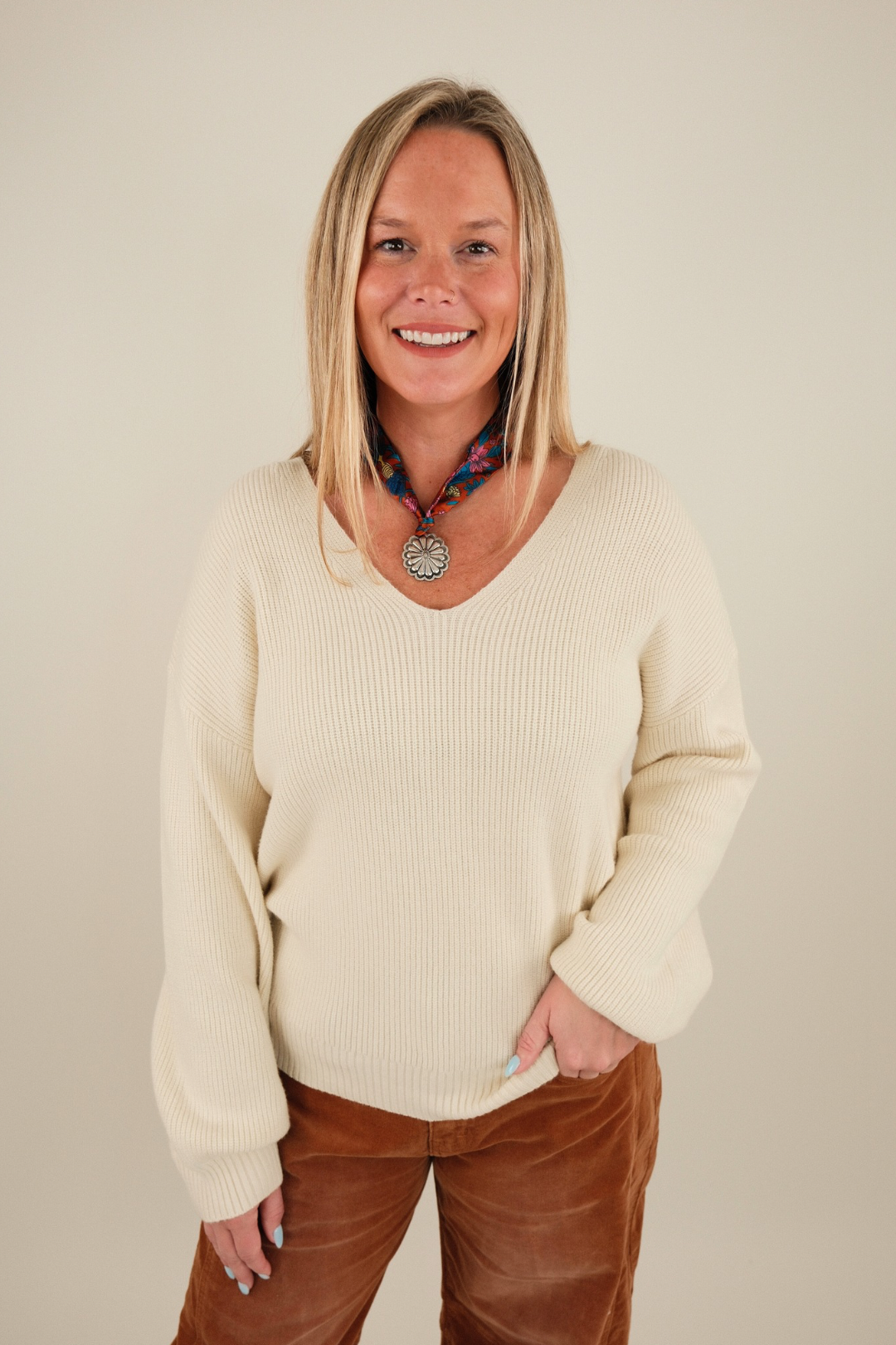 Ribbon Ridge Sweater - Cream
