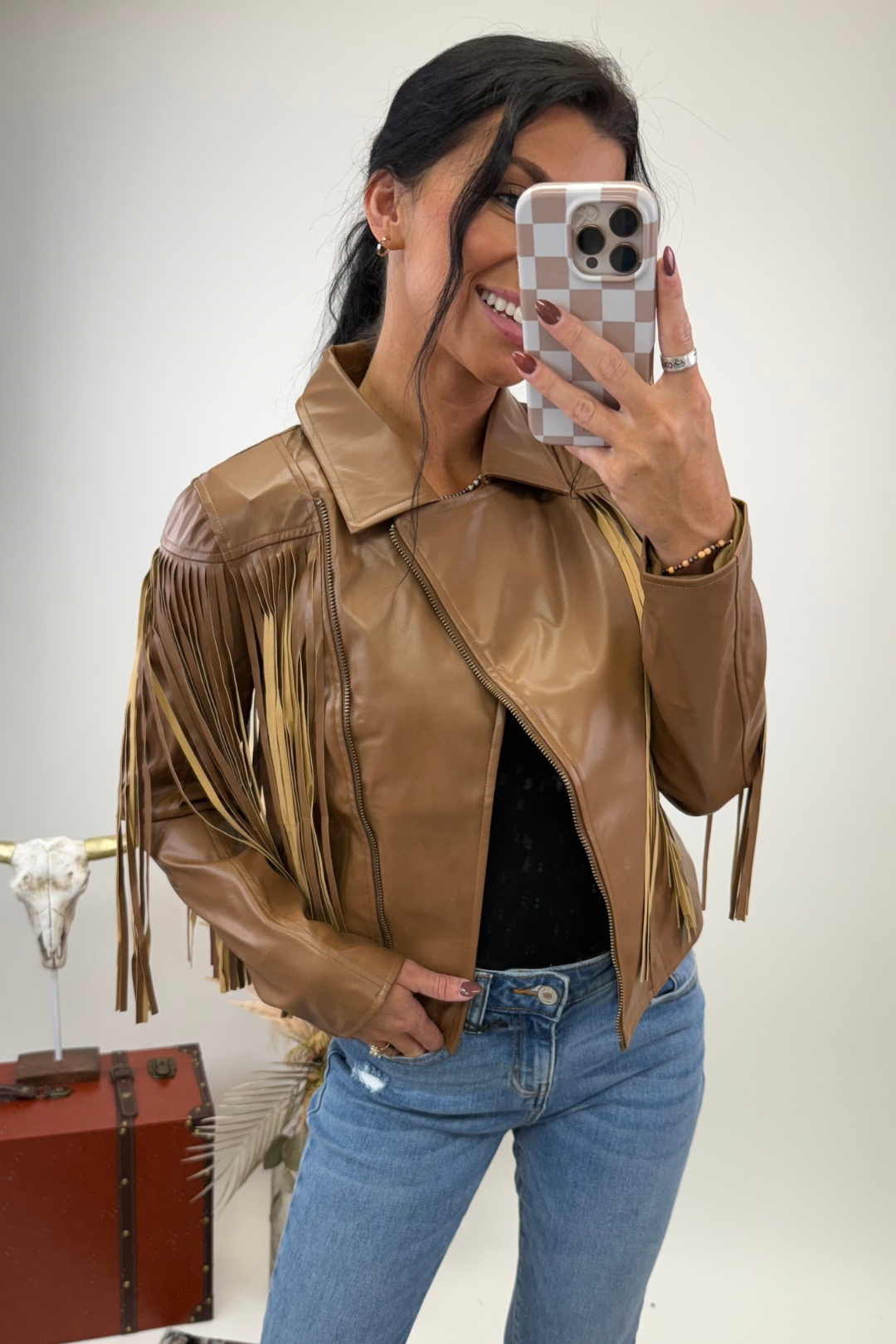 Rodeo Rebel Fringe Moto Jacket