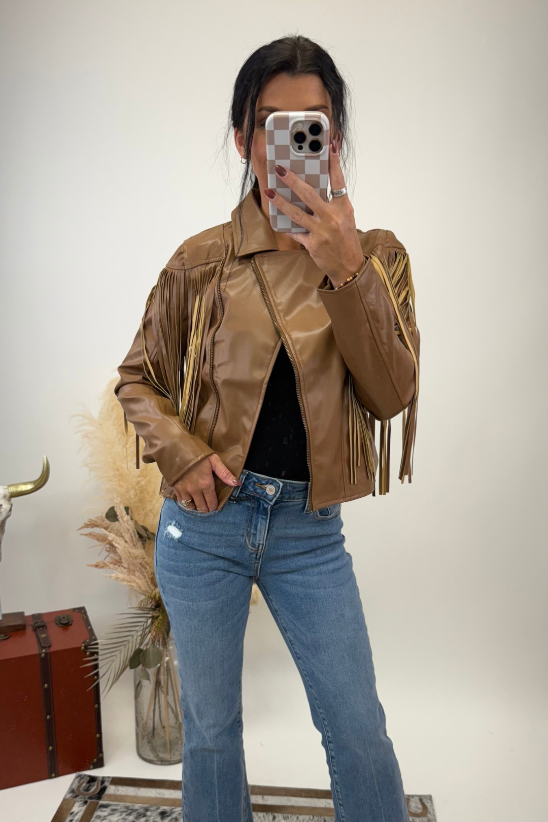 Rodeo Rebel Fringe Moto Jacket