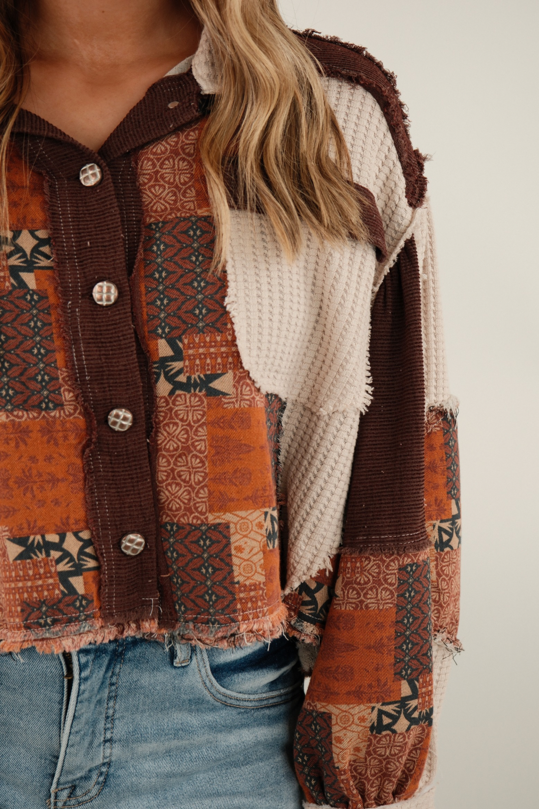 Rustic Canyon Patchwork Shacket