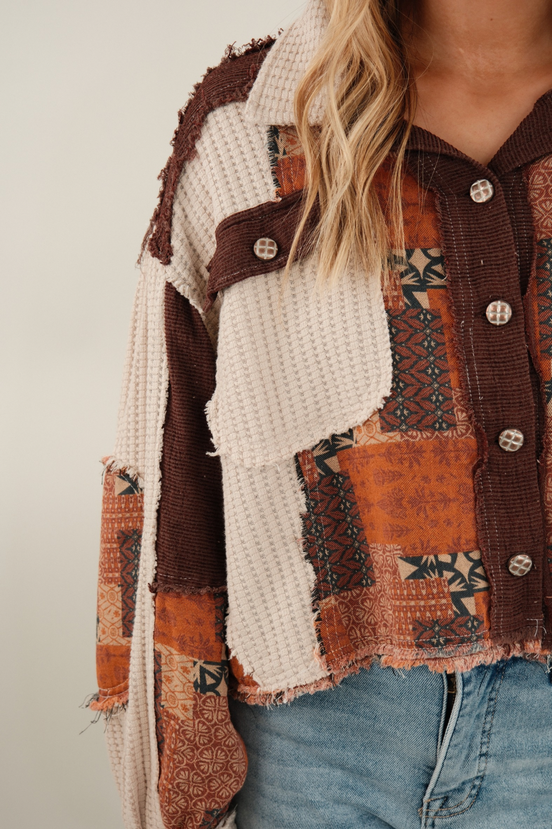 Rustic Canyon Patchwork Shacket