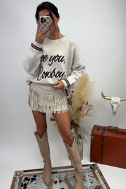 Lone Star Fringe Mini Skirt