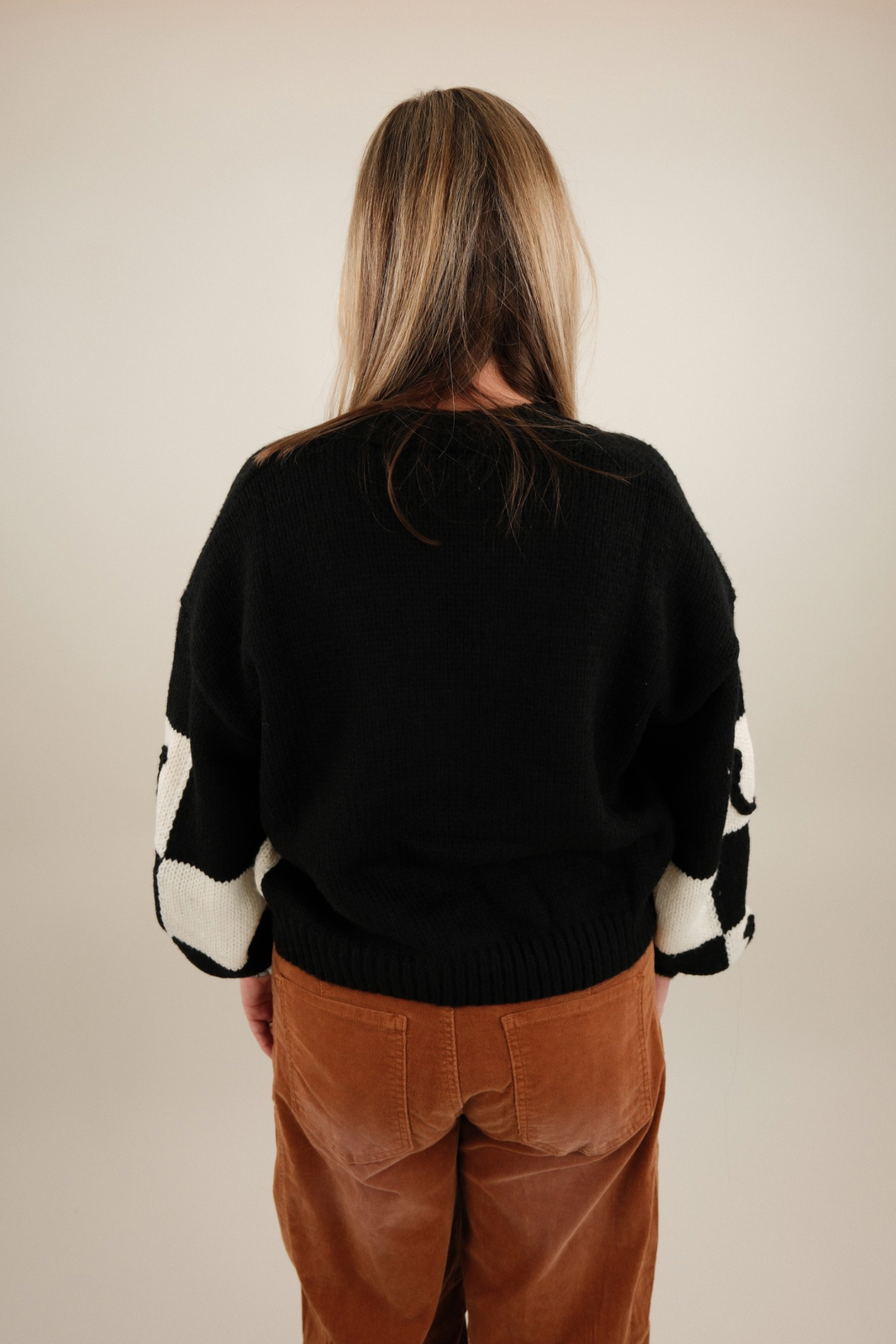 Lucky Squares Knit Cardigan