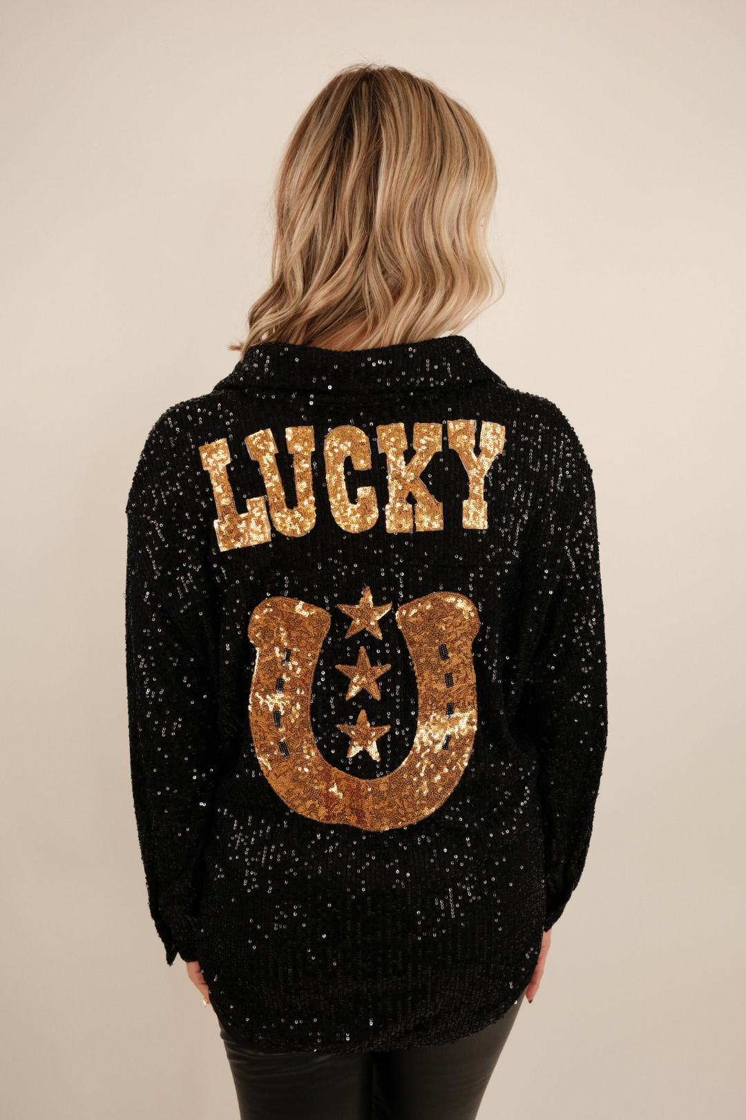 Lucky Horseshoe Sequin Shirt