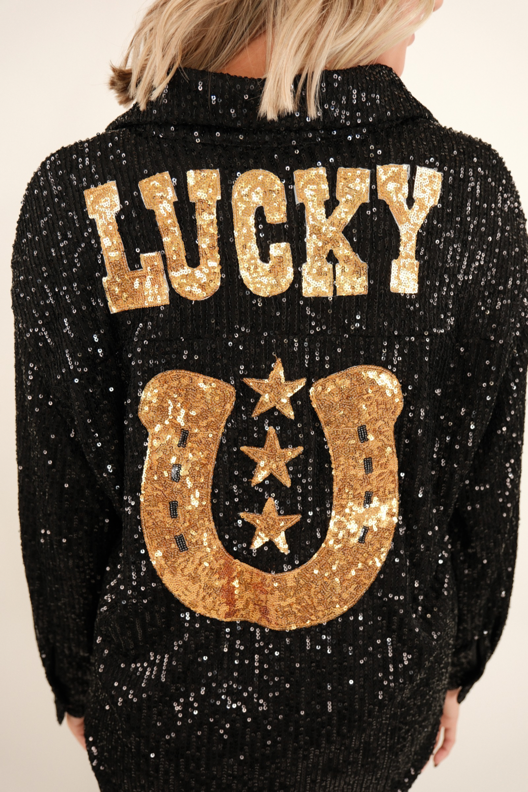 Lucky Horseshoe Sequin Shirt