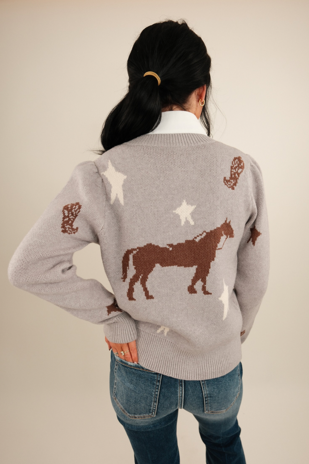 Starry Trail Cropped Cardigan