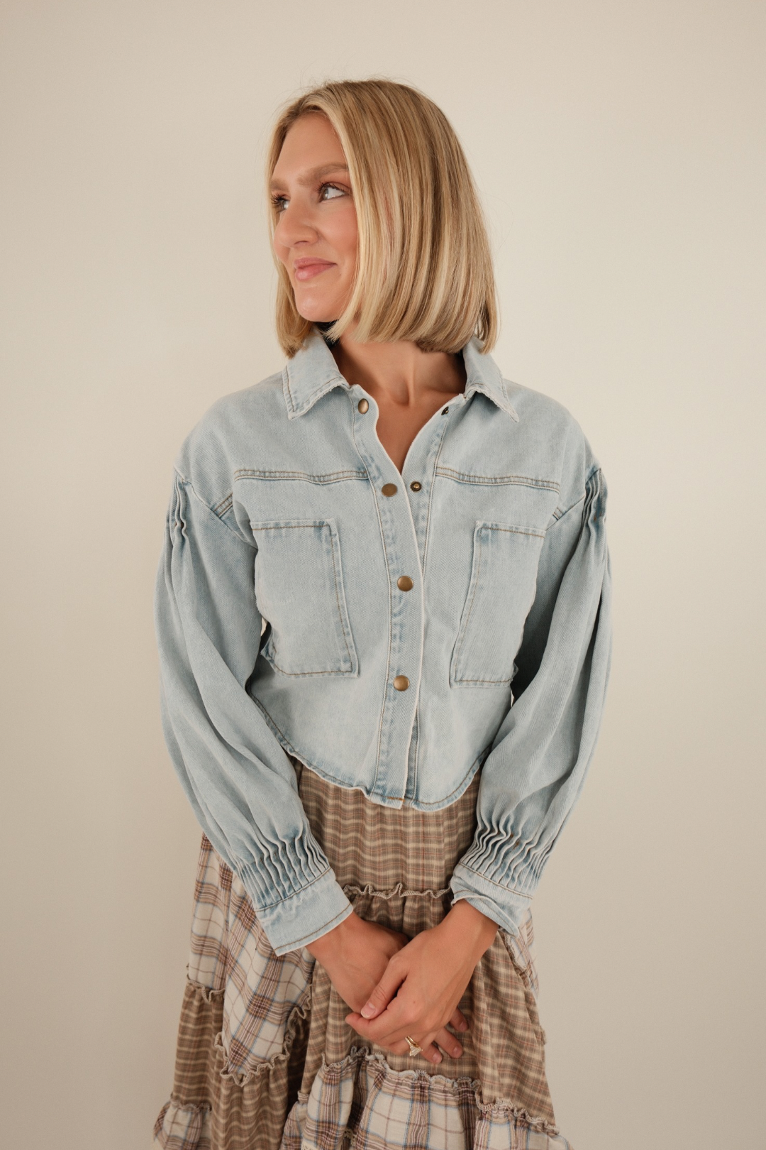 Golden Hour Cropped Denim Jacket