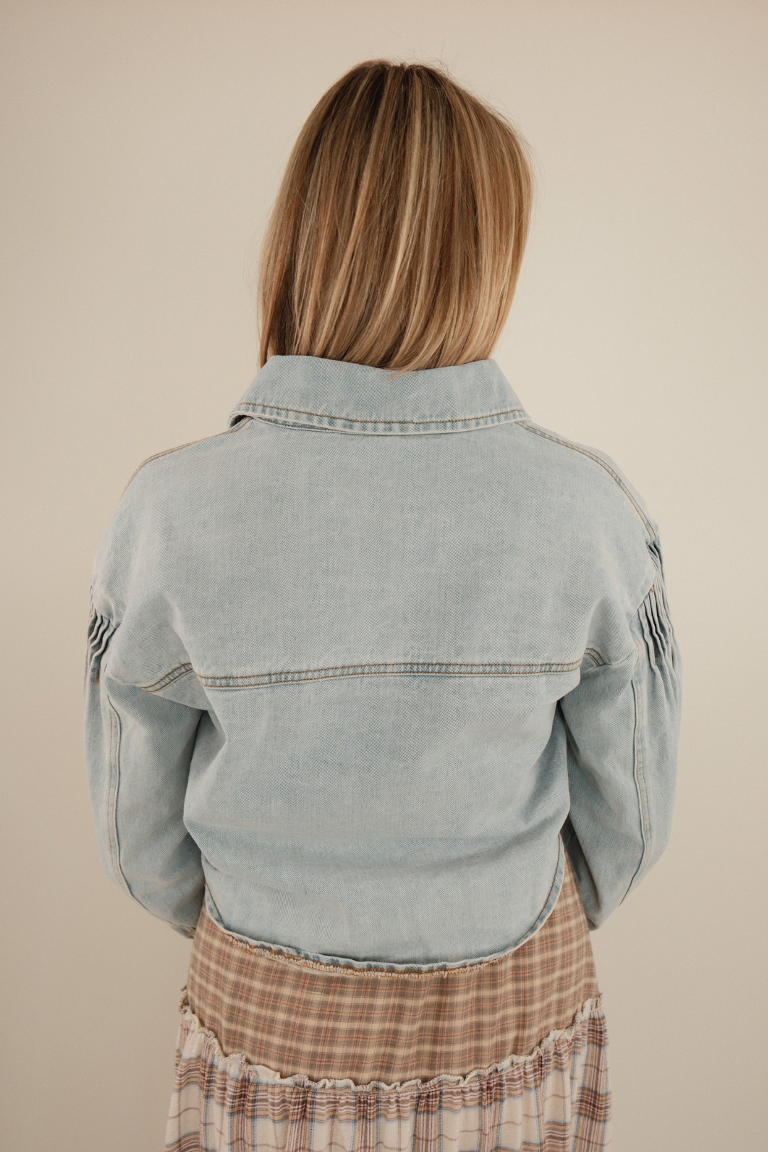 Golden Hour Cropped Denim Jacket