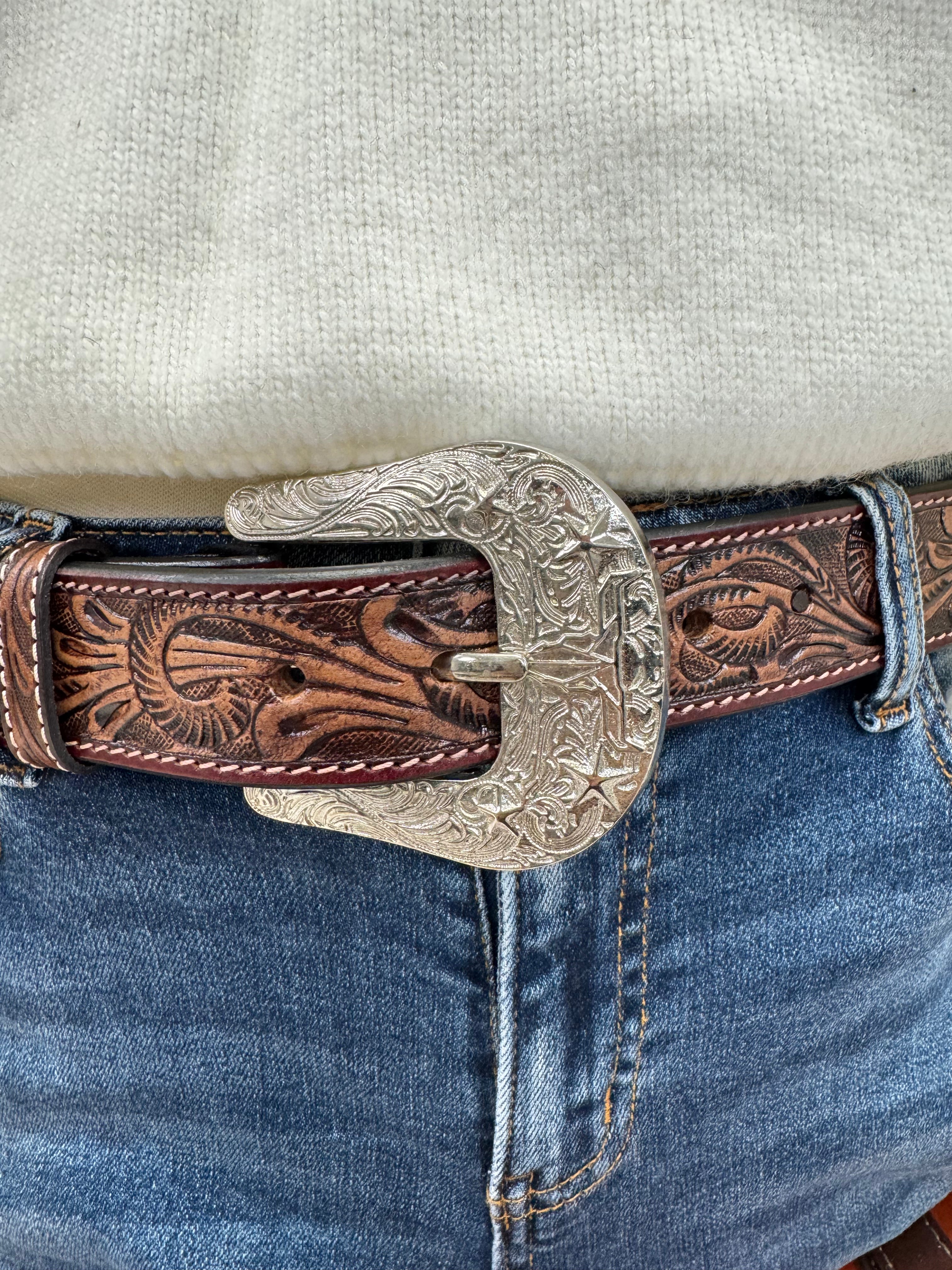 Saddle Crest Cowhide Belt