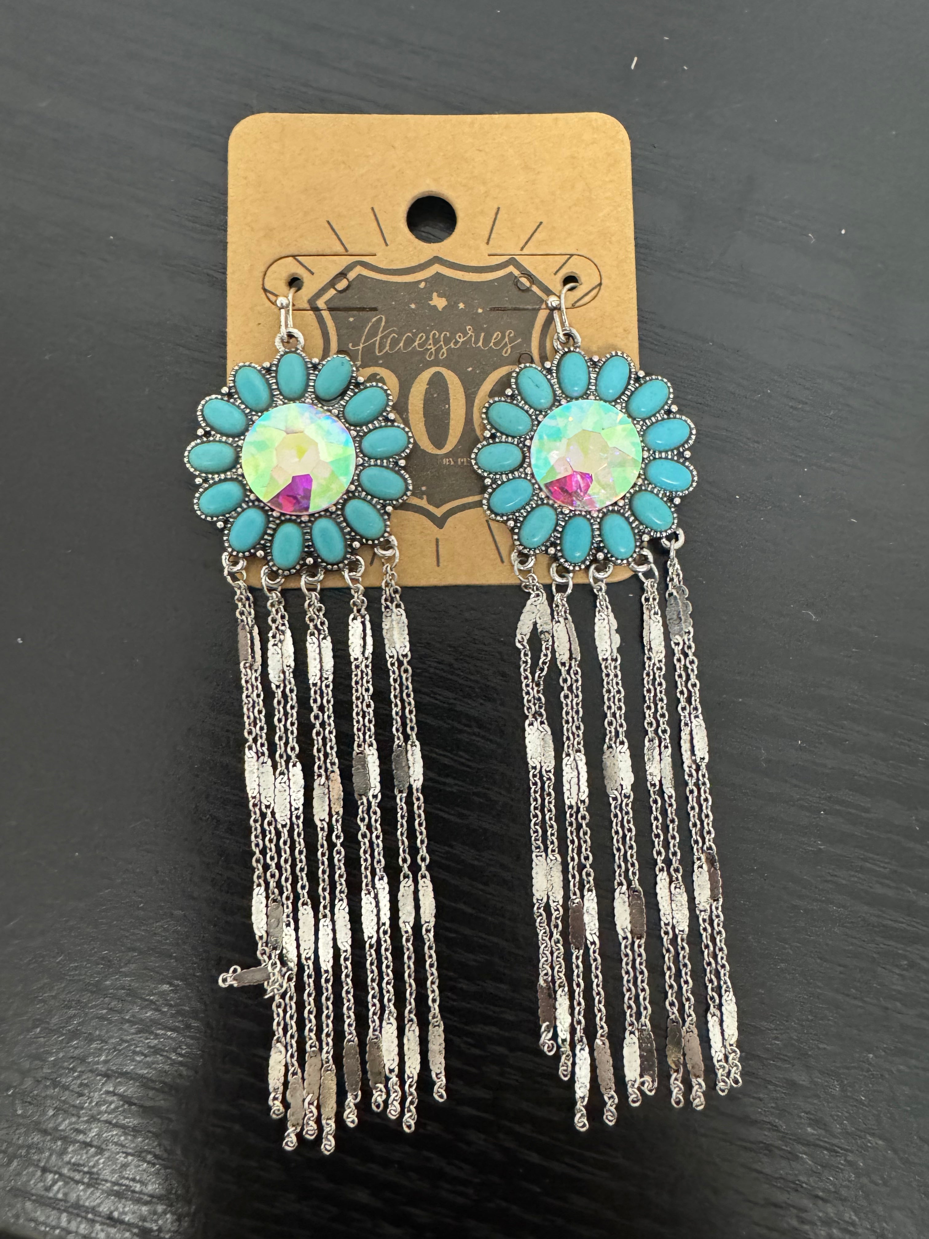 Sierra Glow Concho Tassel Earrings