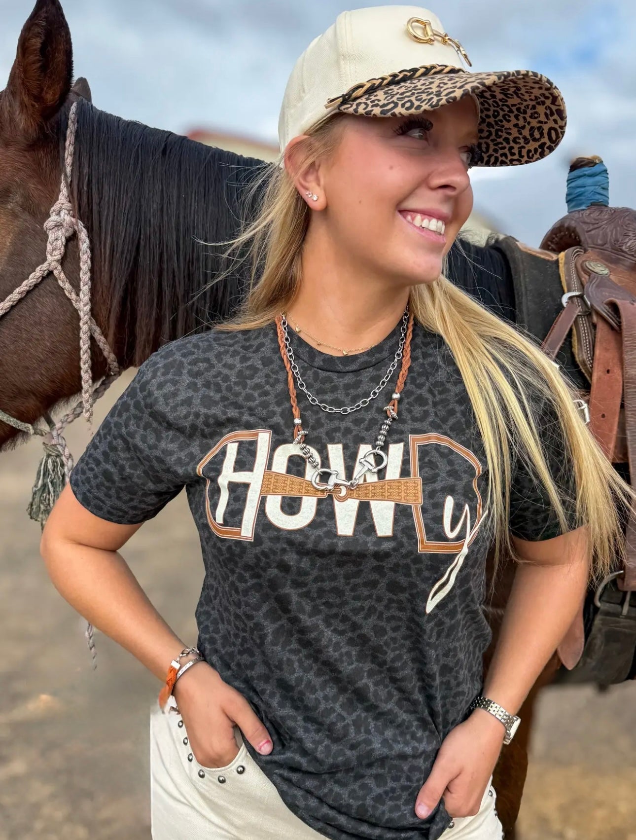 Leopard HOWDY Bit Tee