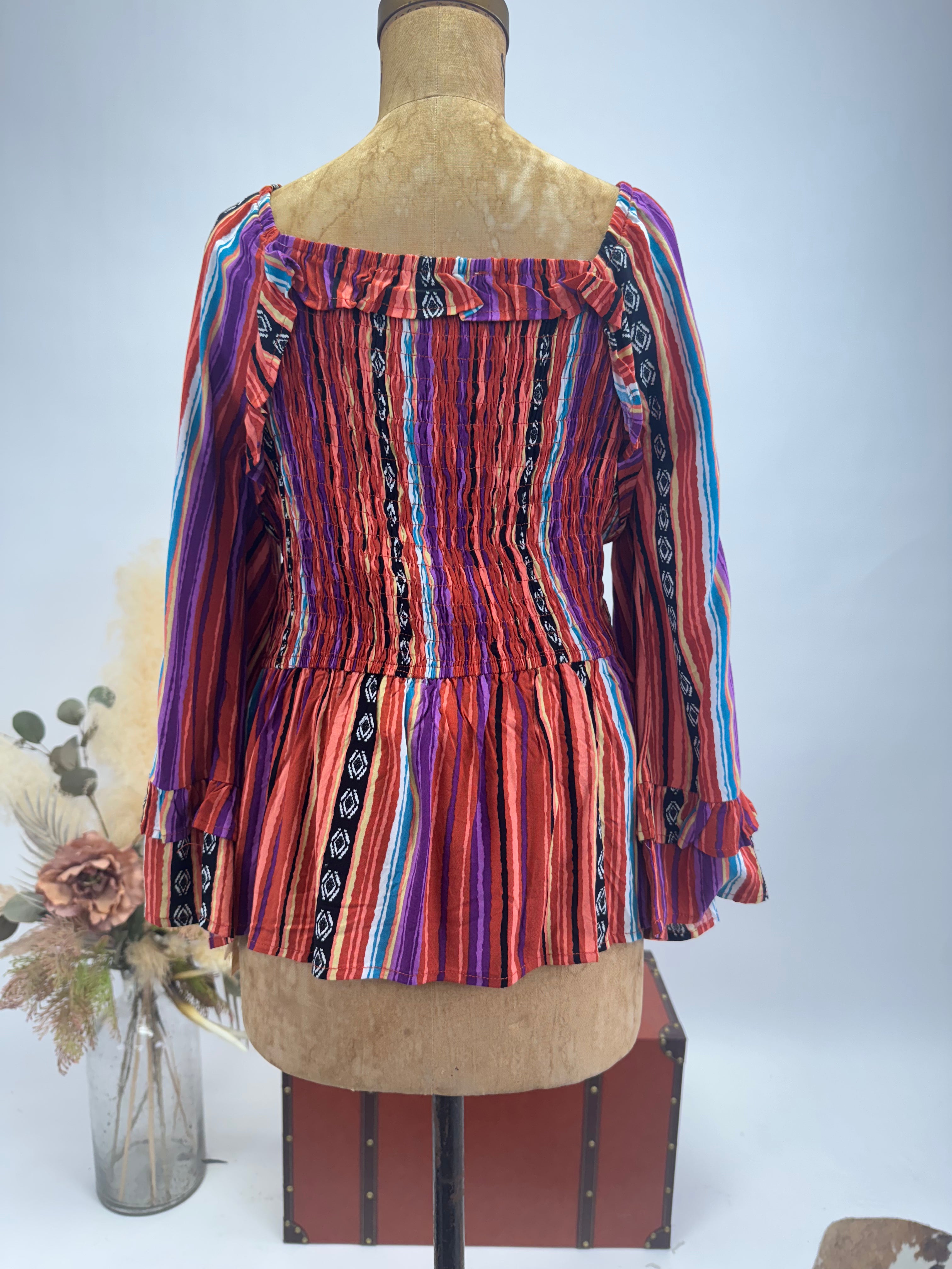 Sunset Ruffle Blouse