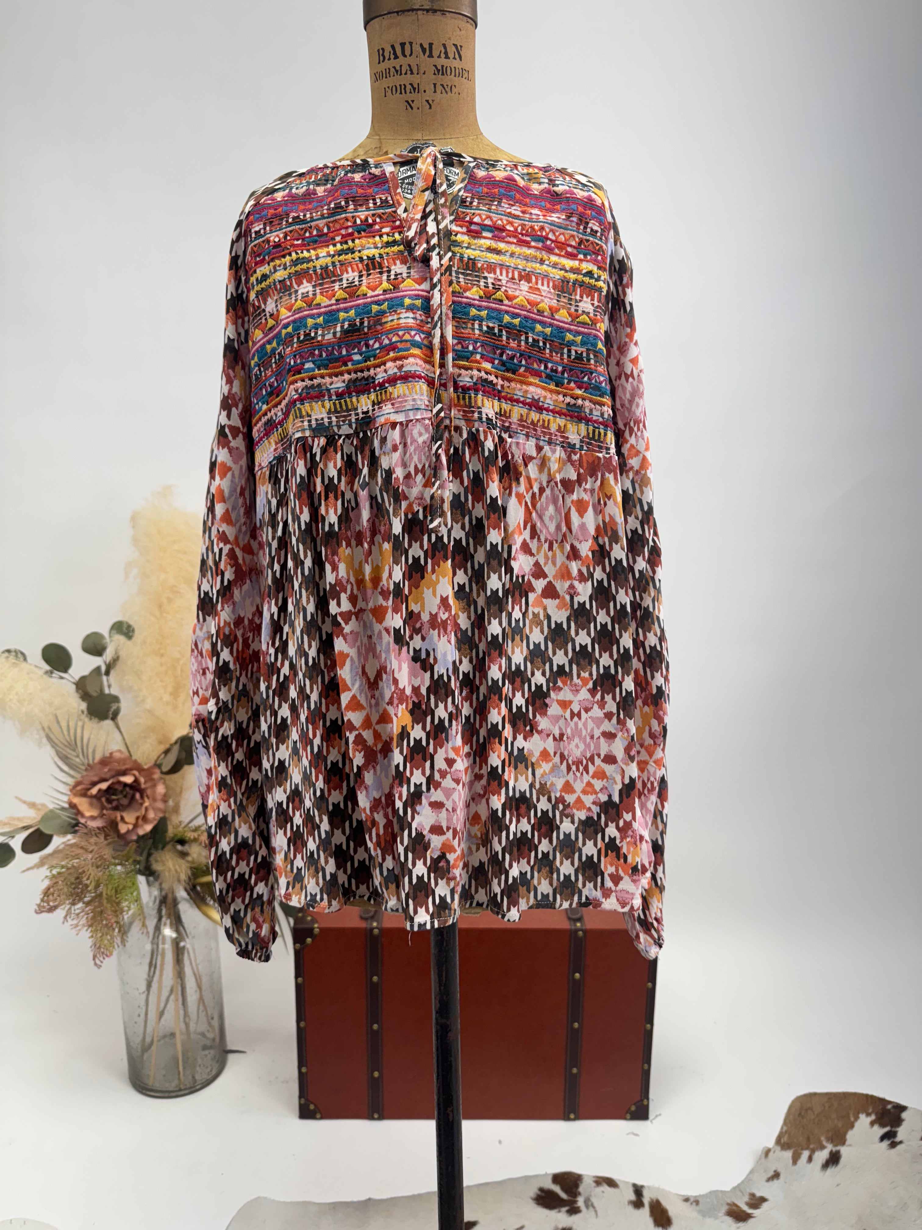 Painted Desert Embroidered Blouse