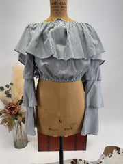 Rustler Ruffle Cropped Blouse