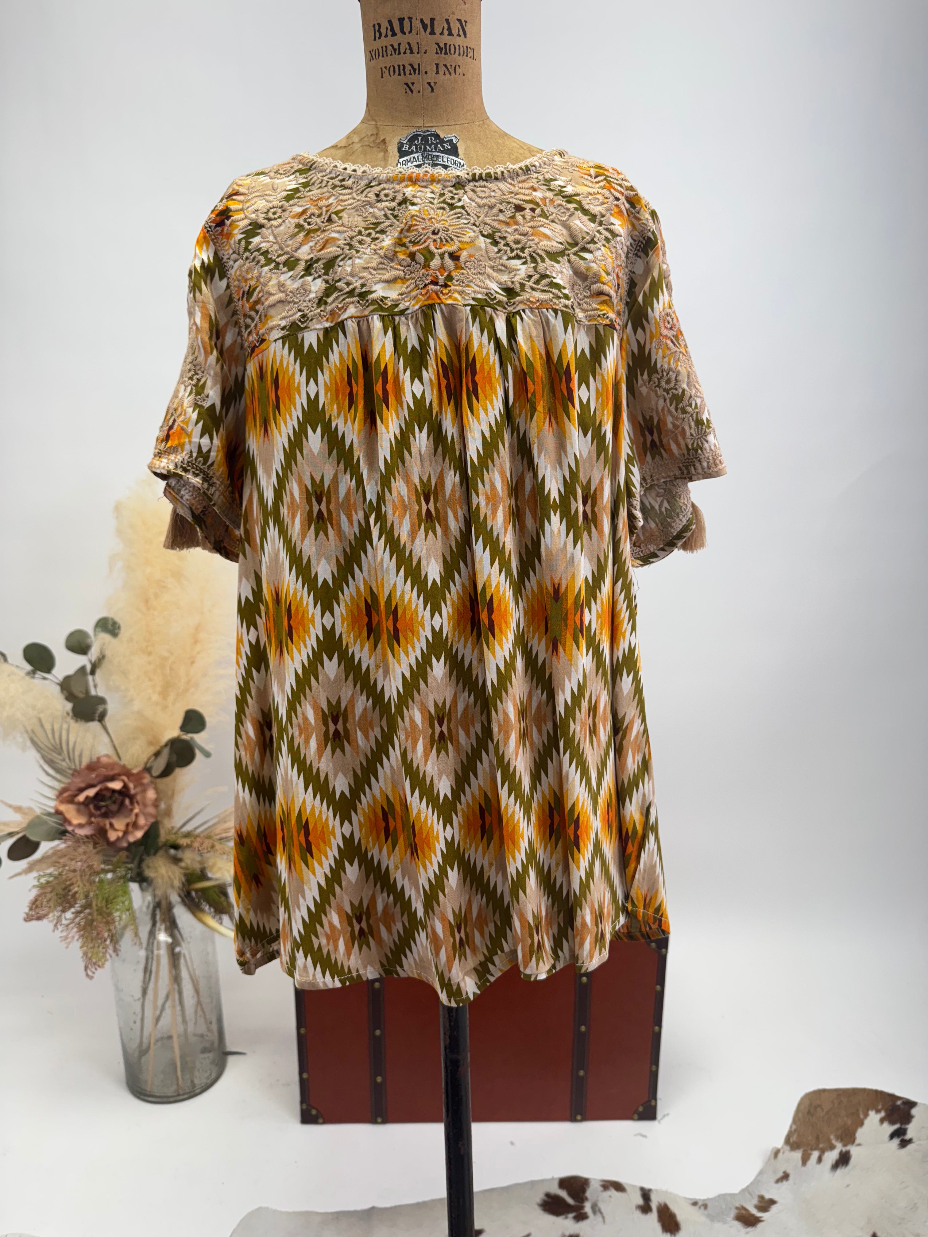 Western Aztec Blouse