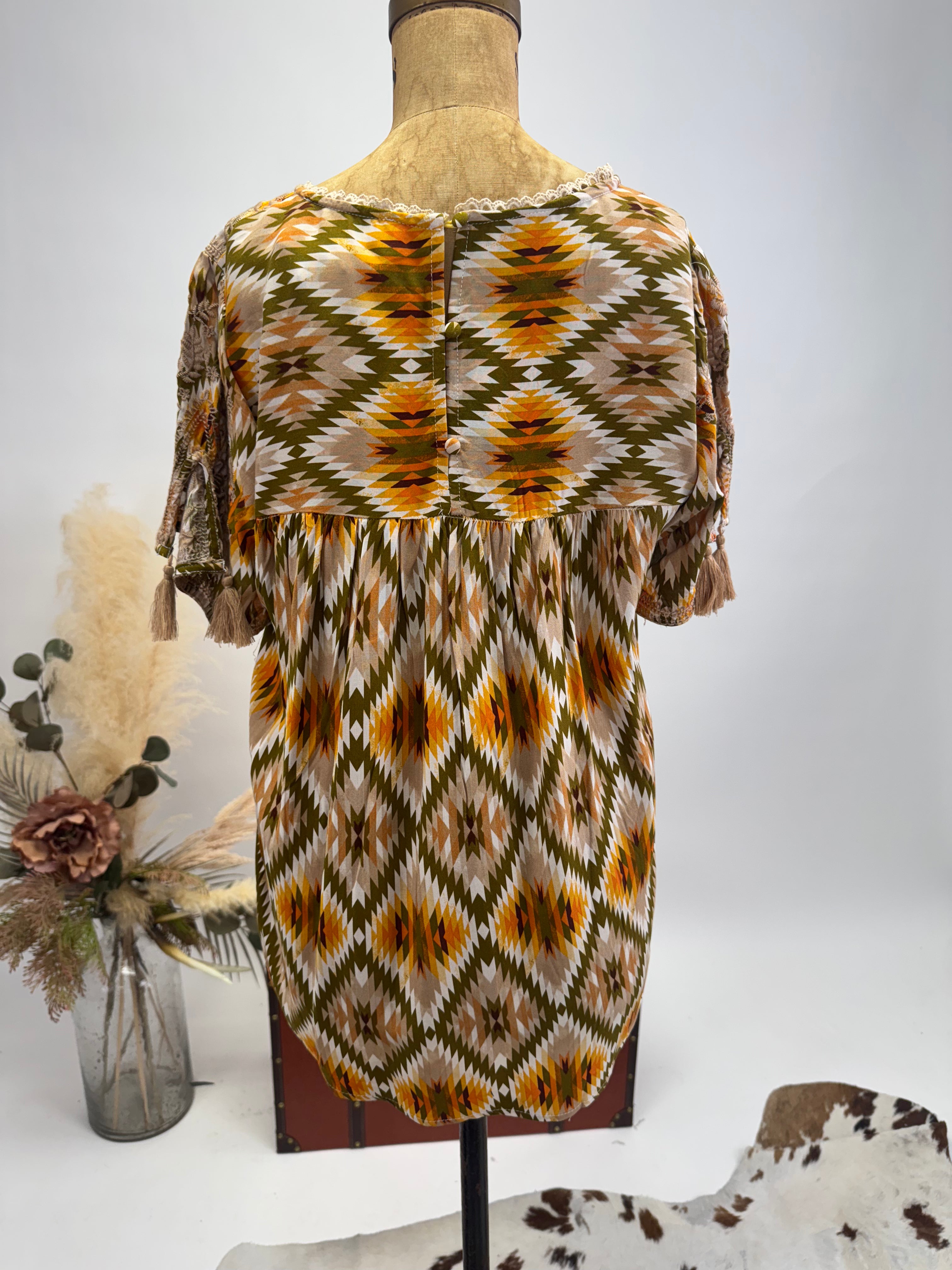 Western Aztec Blouse