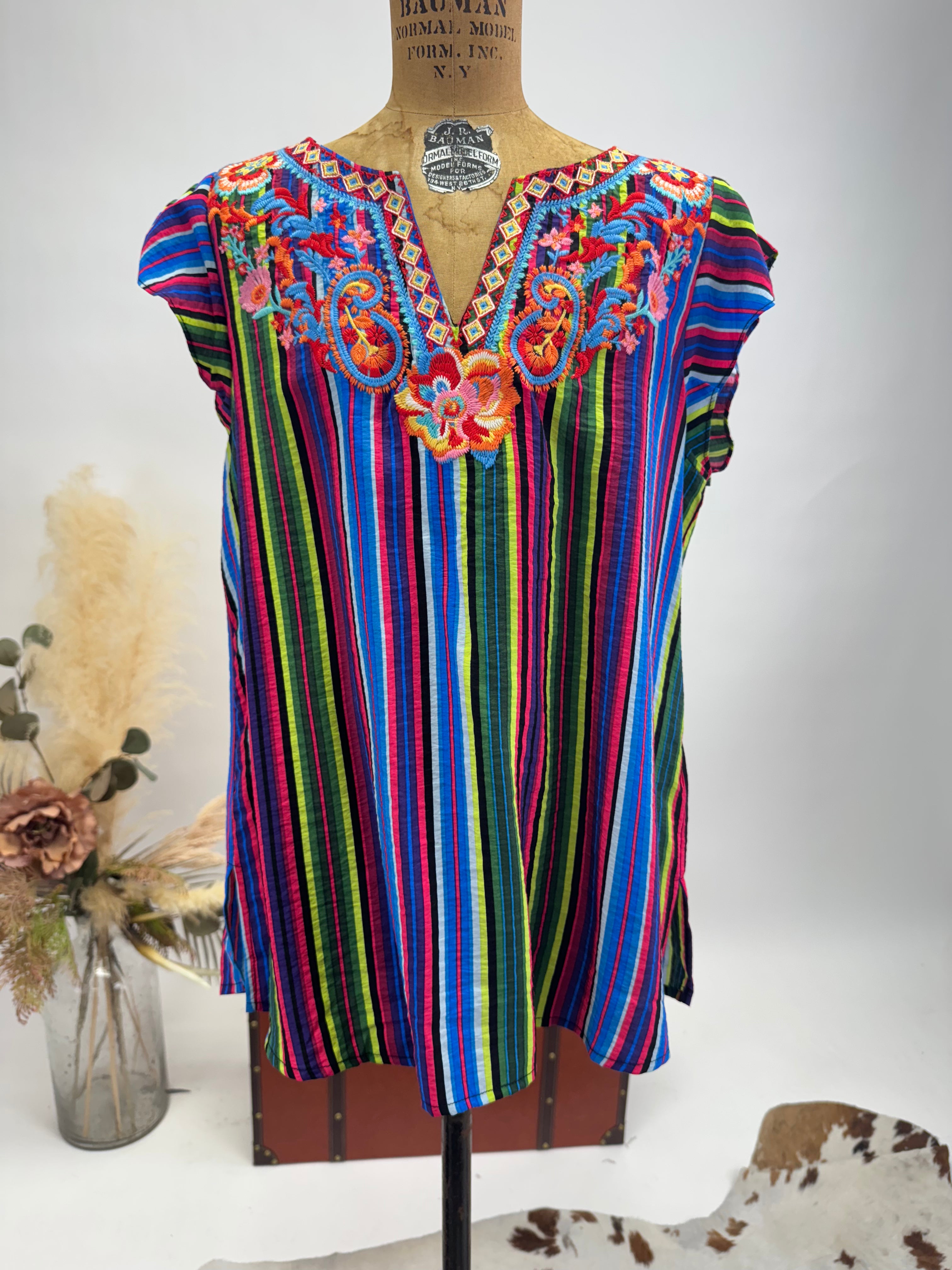 Desert Sunrise Embroidered Top