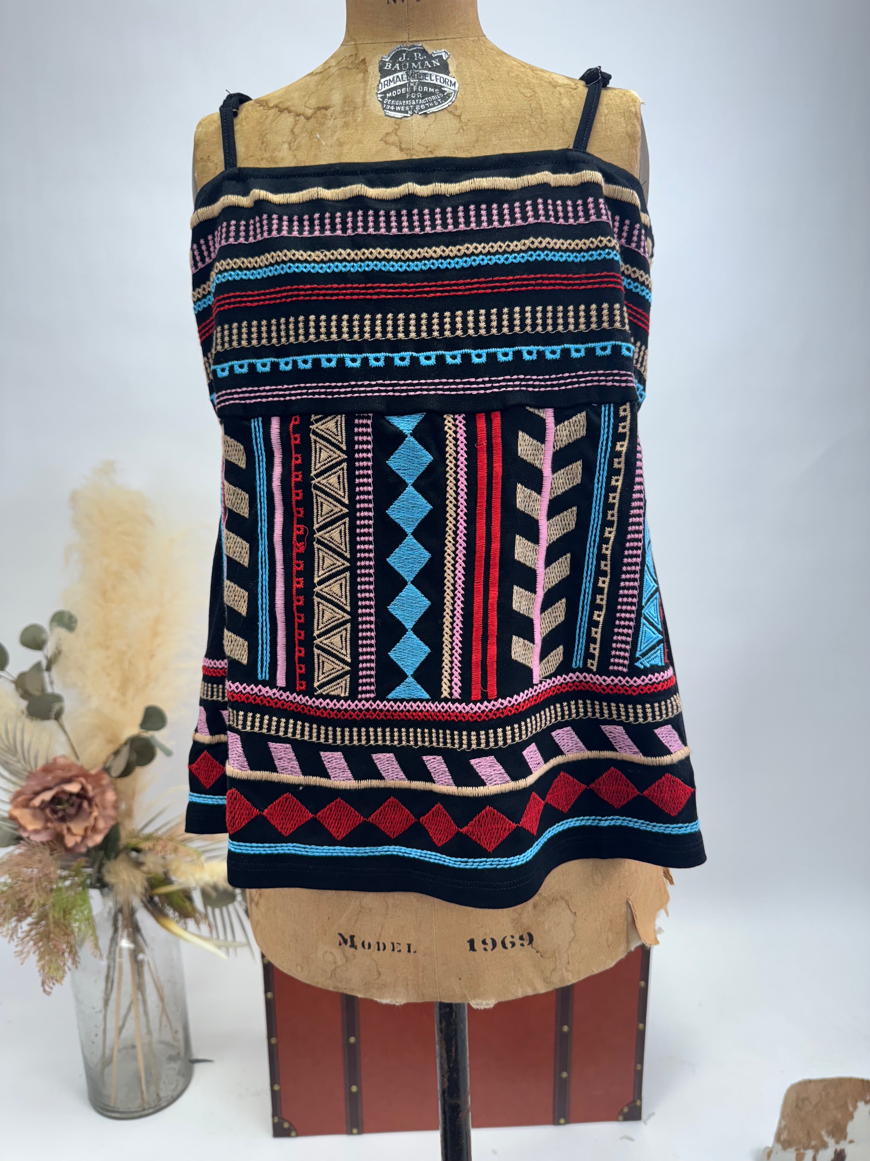 Boho Embroidered Tank