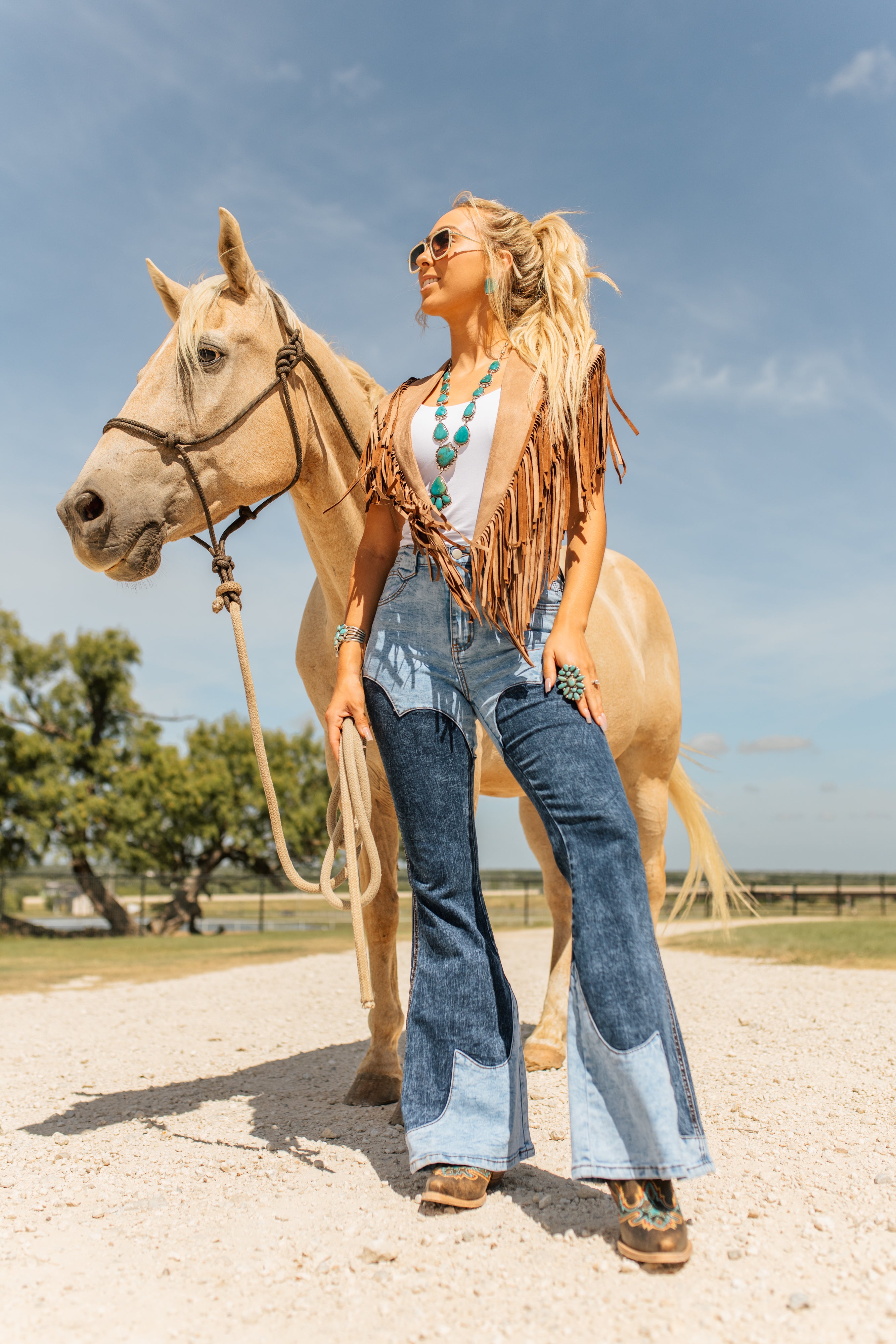 Desert Dancer Two-Tone Jeans