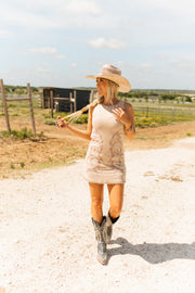 Dust Dancer Suede Mini Dress
