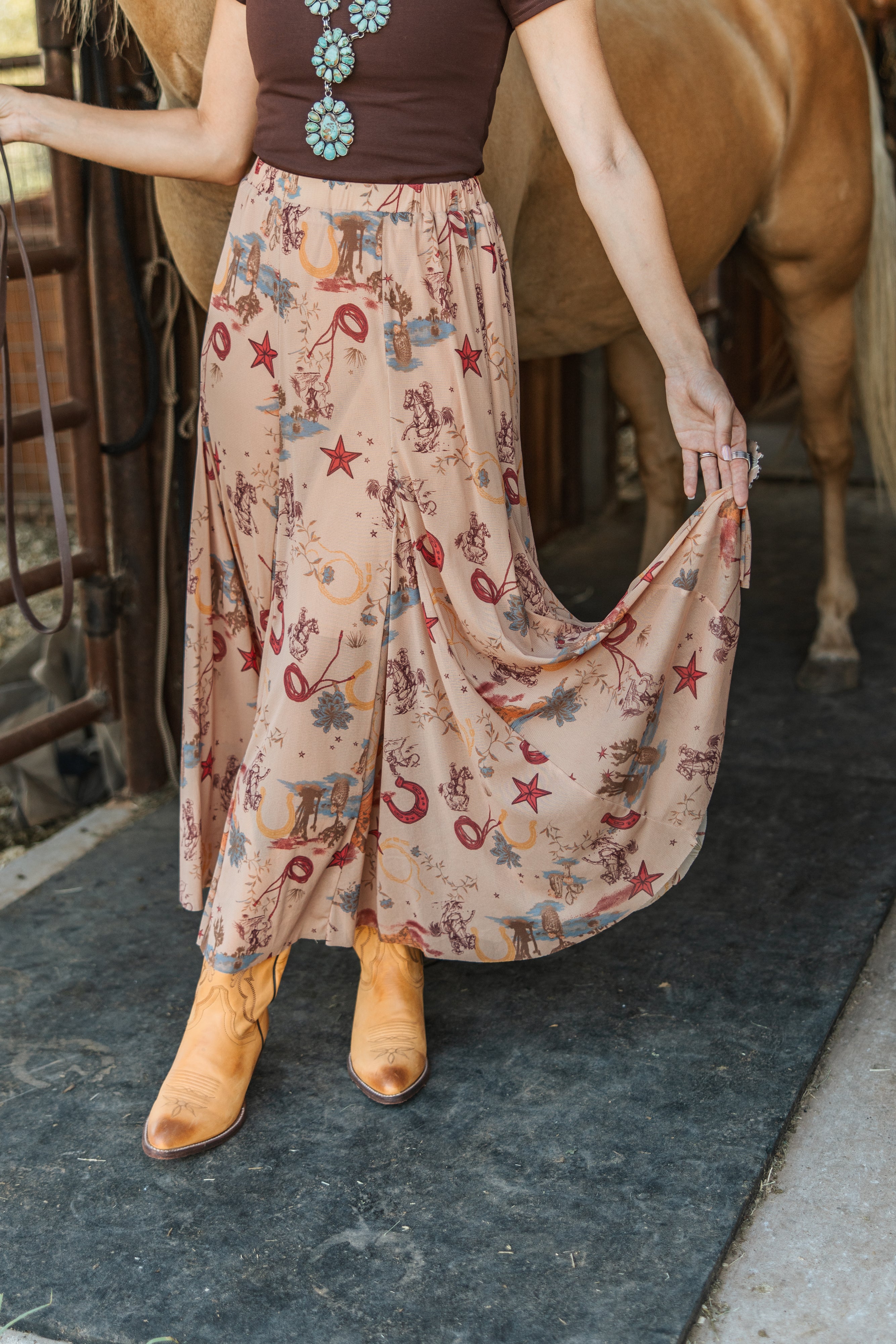 Wild Reverie Twill Maxi Skirt