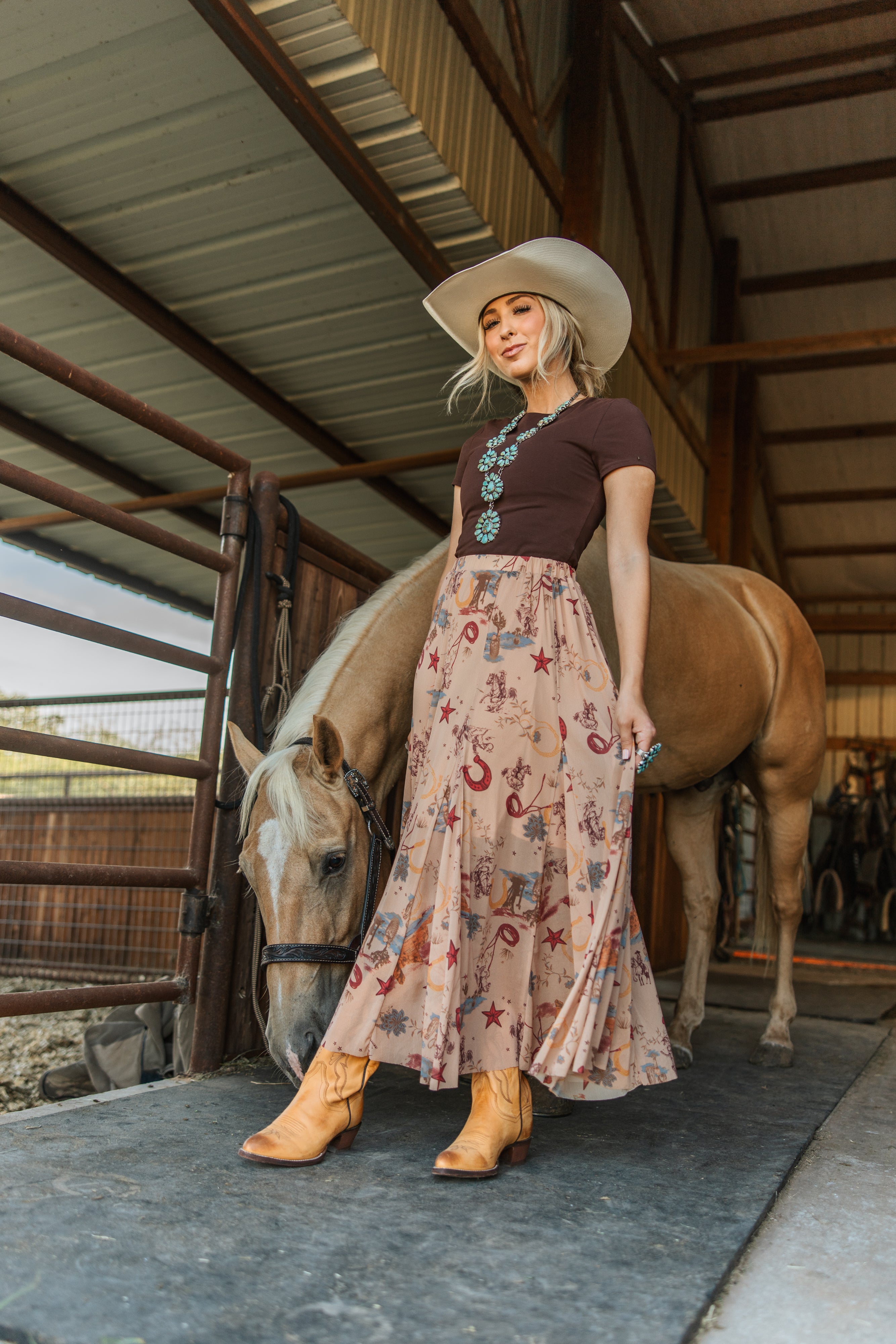 Wild Reverie Twill Maxi Skirt