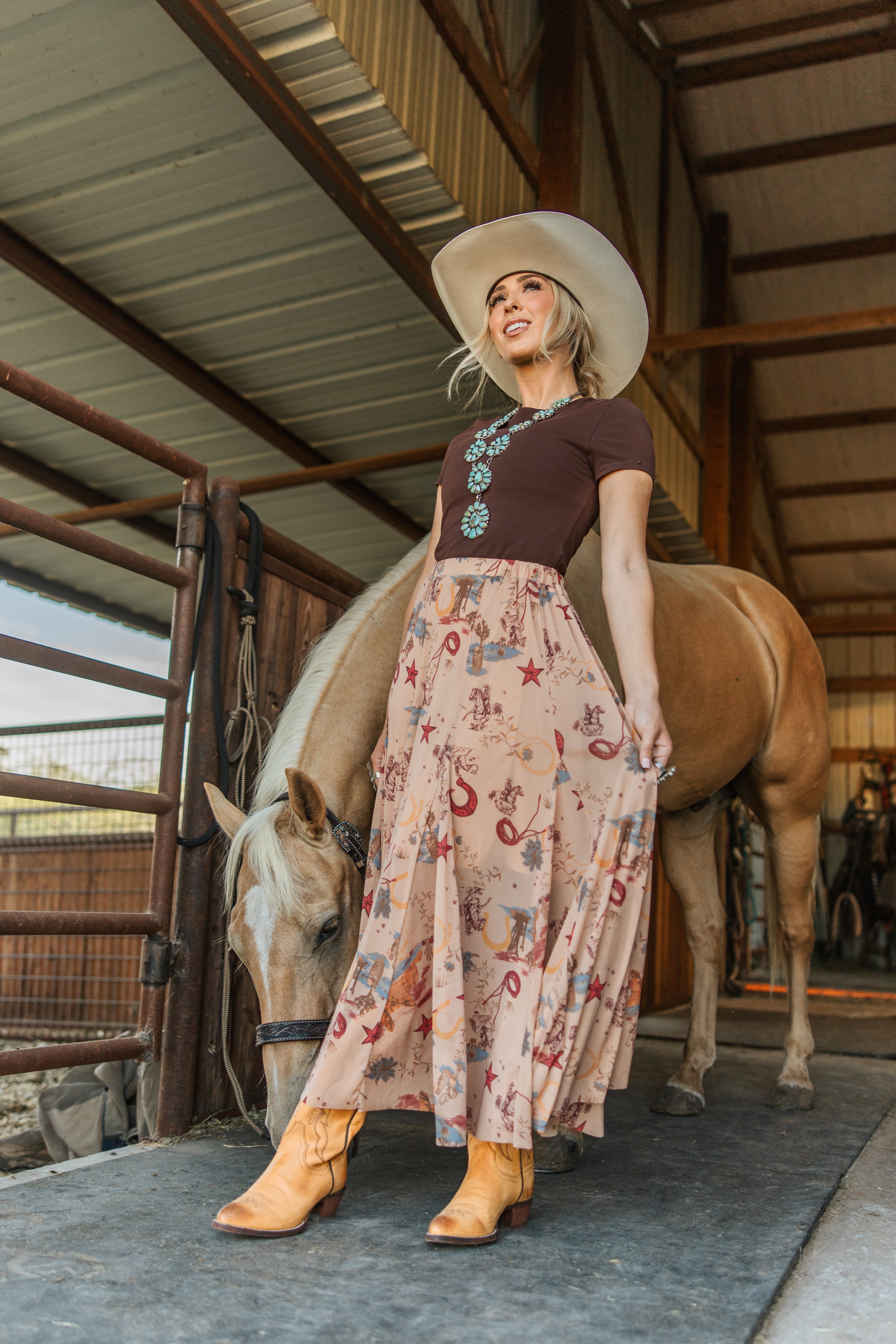 Wild Reverie Twill Maxi Skirt