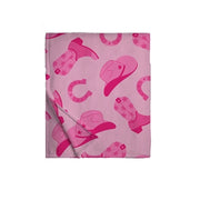 Yeehaw Pink Cowgirl Throw Blanket