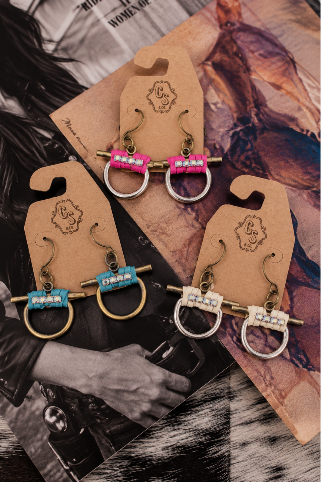 Double Trouble Snaffle Earrings