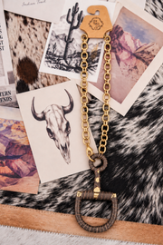 The Stirrup Society Necklace - Gold/Brown
