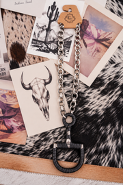 The Stirrup Society Necklace - Silver/Black