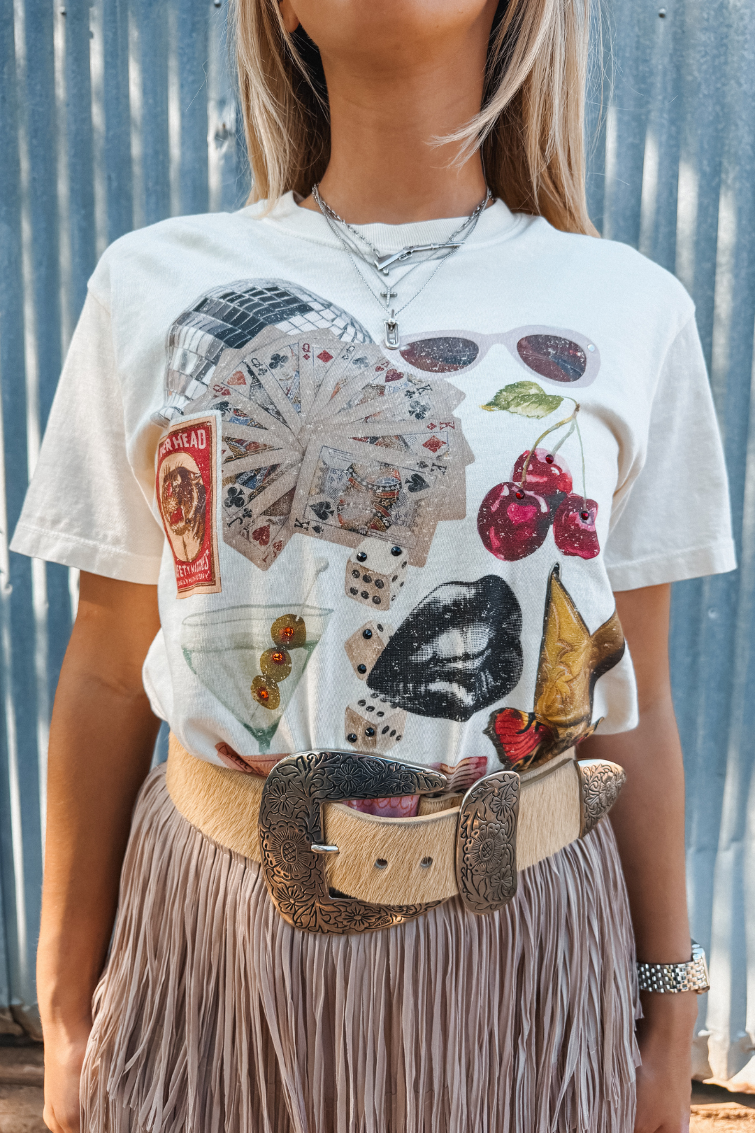 Cowgirl Junk Cropped Graphic Tee