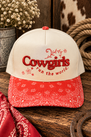 Cowgirls Run the World Canvas Cap