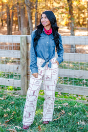 Howdy Cowgirl Embroidered Pants