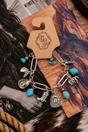 Turquoise Trail Charm Bracelet