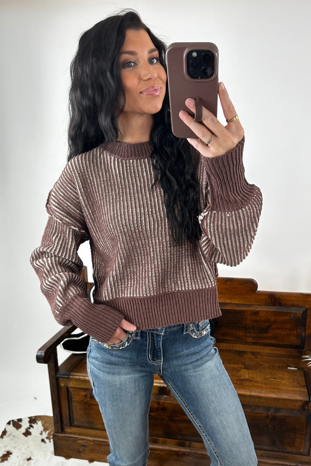 Driftwood Knit Cropped Sweater