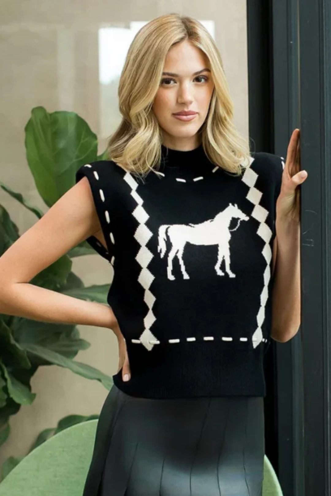 Midnight Pony Sweater Vest