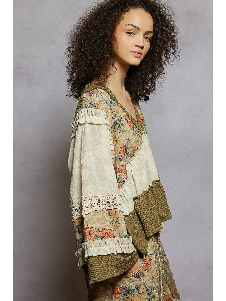 Prairie Patchwork Poet Top