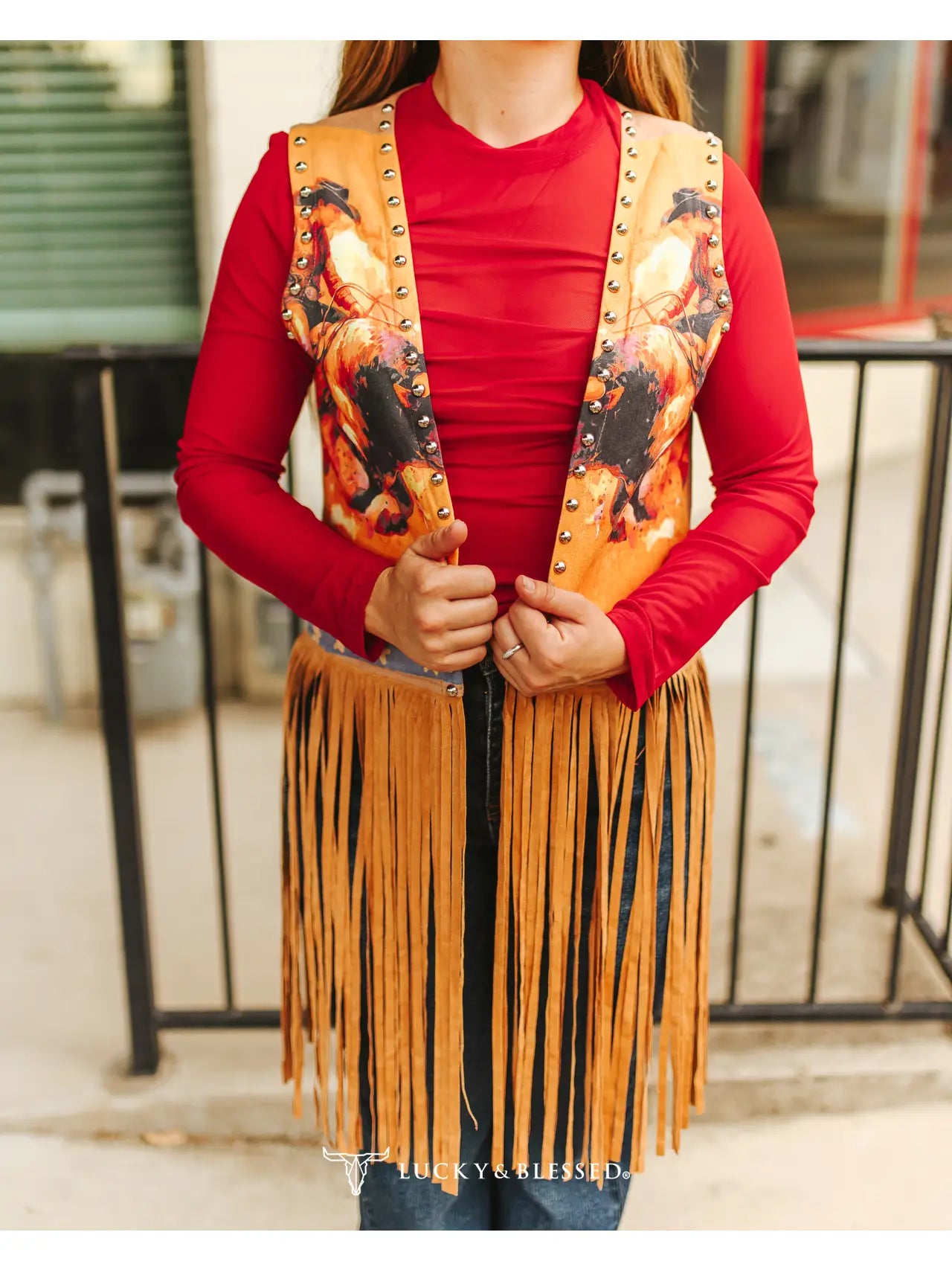 Red Rock Revival Mesh Top