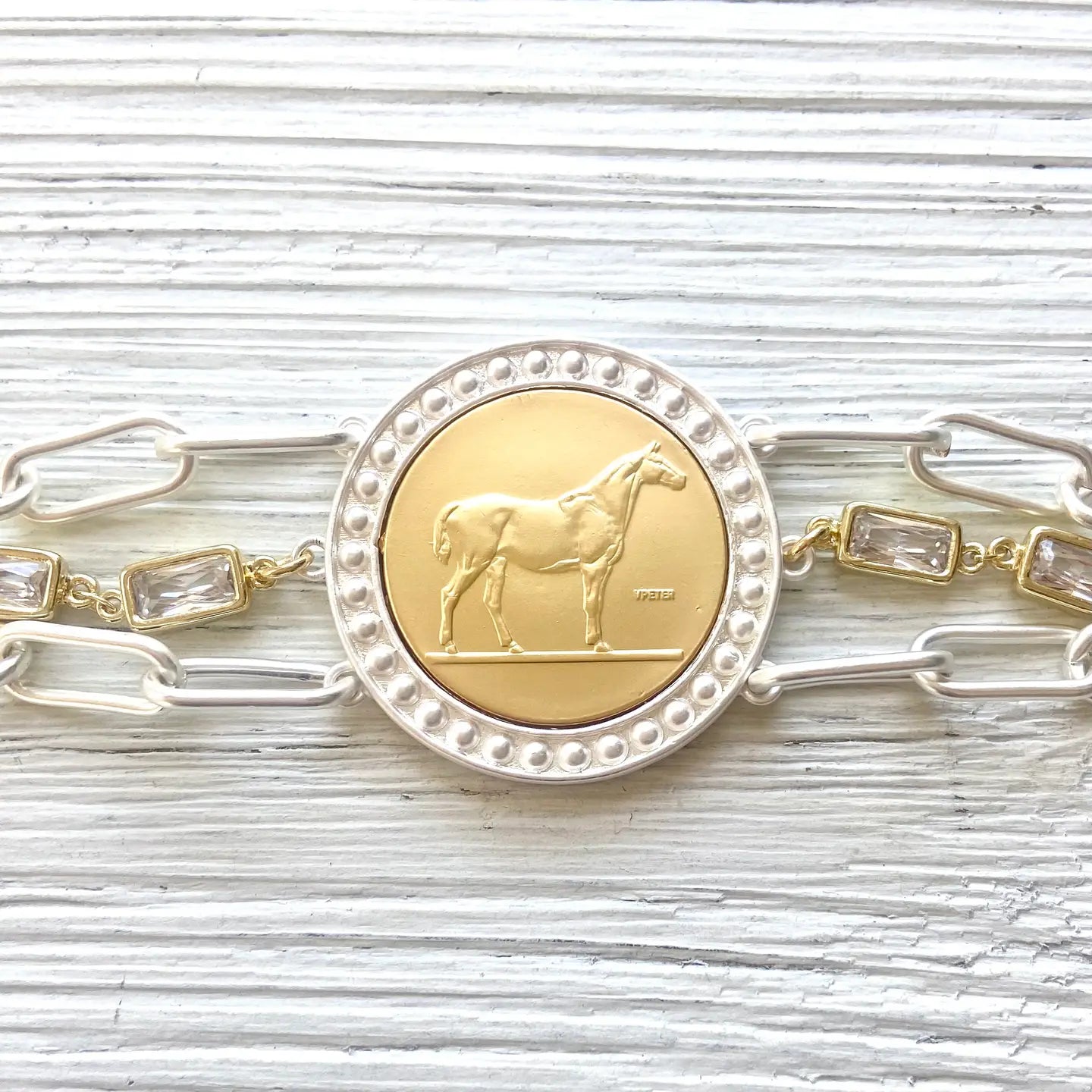 High Plains Horse Coin Bracelet