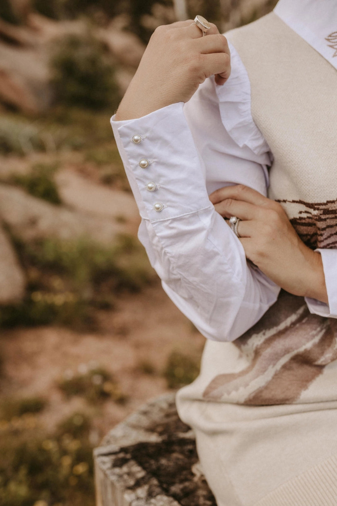 Ranch House Layered Sweater Dress - Cream
